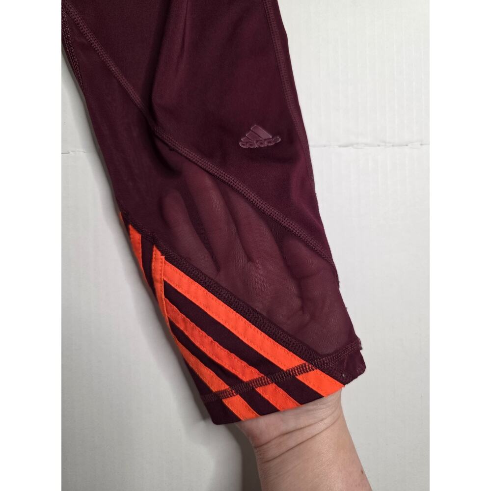 Adidas X IVY PARK Beyoncé Maroon & Solar Orange Striped w/Mesh Panels sz M - Picture 8 of 10